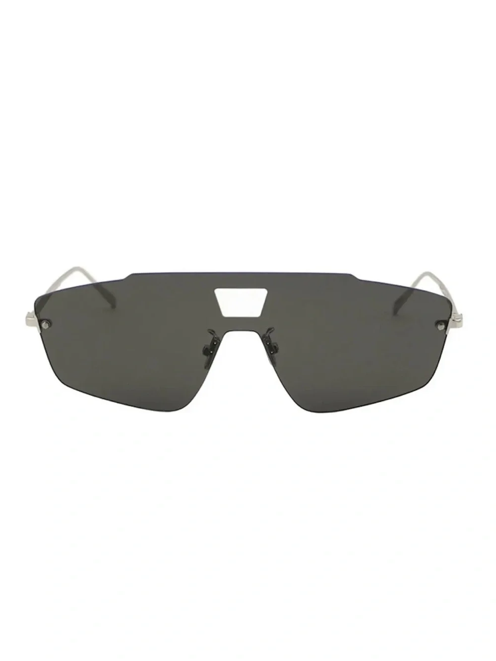 New Berluti BL40019U 16A Aviator Shield Sunglasses in Grey Authentic